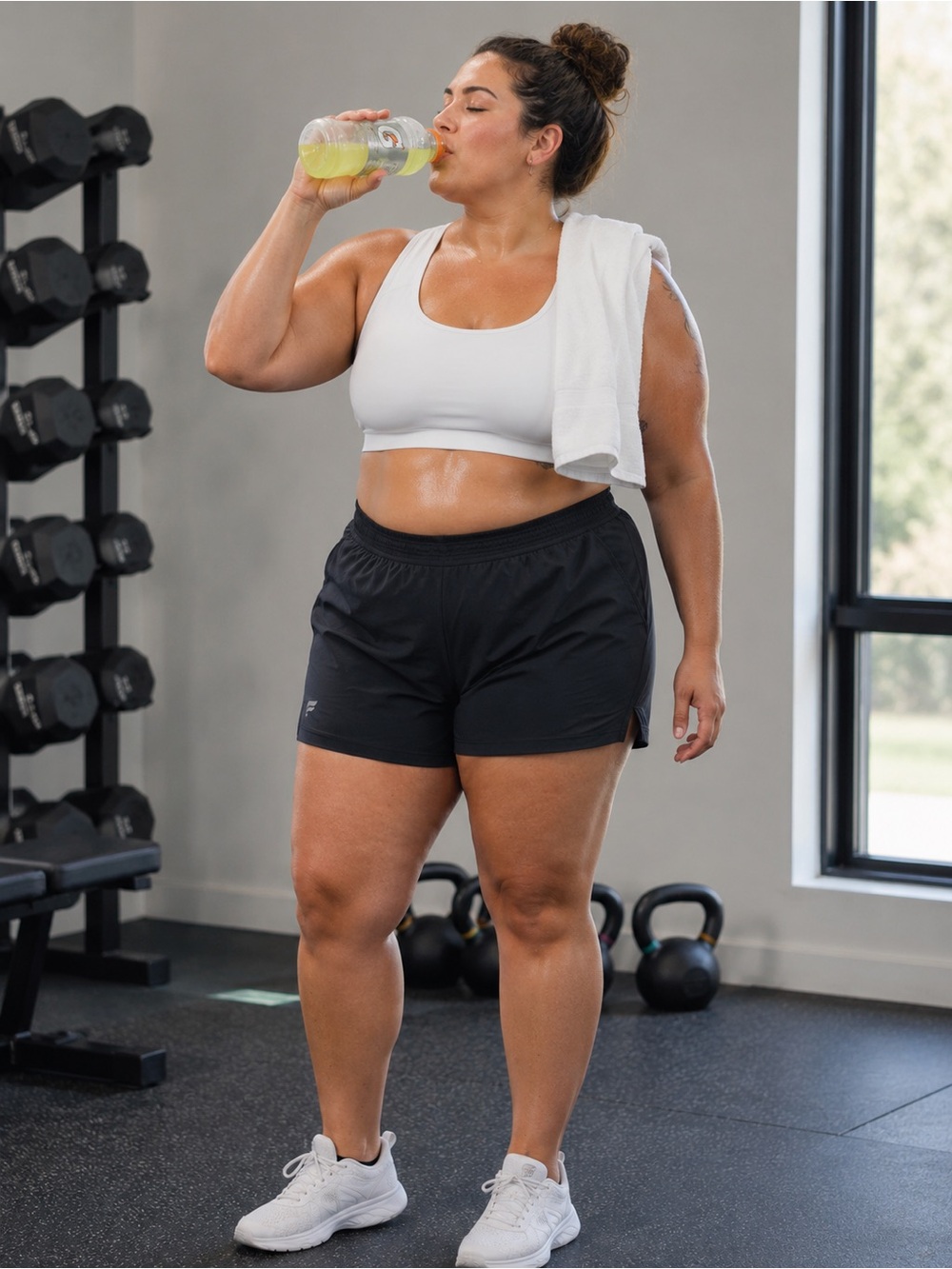 Fabletics Black Athletic Performance Shorts NWT Size Large